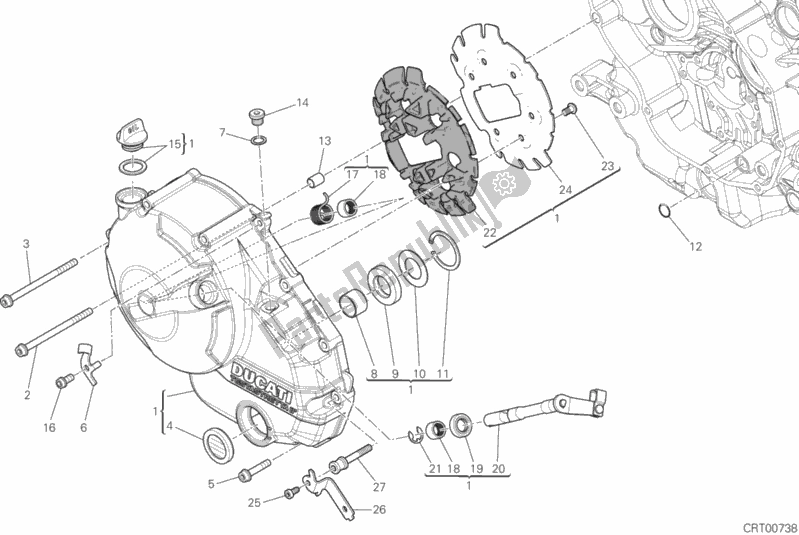 Todas las partes para Tapa Del Embrague de Ducati Multistrada 950 SW USA 2018